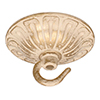 Embossed Ceiling Hook in Old Ivory