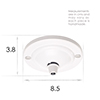 Georgian Ceiling Rose with Cable Grip in Matt White 