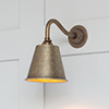 Club Wall Light in Antiqued Brass