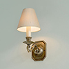 Single Gainsborough Wall Light in Antiqued Brass