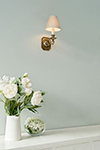 Single Gainsborough Wall Light in Antiqued Brass