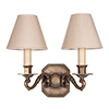 Double Gainsborough Wall Light in Antiqued Brass