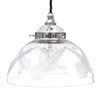 Ashurst Cut Glass Pendant Light in Nickel