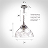 Ashurst Cut Glass Pendant Light in Nickel