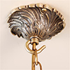 Rococo Ceiling Hook in Antiqued Brass
