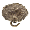 Rococo Ceiling Hook in Antiqued Brass