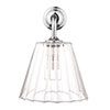Ashley Fluted Bathroom Wall Light With Keats Arm in Nickel