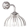 Octavia Fluted Bathroom Wall Light With Keats Arm in Nickel