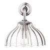 Octavia Fluted Bathroom Wall Light With Keats Arm in Nickel