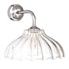 Langley Fluted Bathroom Wall Light With Keats Arm in Nickel
