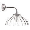 Langley Fluted Bathroom Wall Light With Keats Arm in Nickel