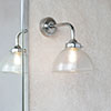 Hartley Bathroom Wall Light With Eliot Arm in Nickel