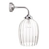 Clifton Fluted Bathroom Wall Light With Eliot Arm in Nickel | Exquisite Bathroom Wall Lights