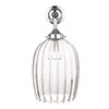 Clifton Fluted Bathroom Wall Light With Eliot Arm in Nickel | Exquisite Bathroom Wall Lights