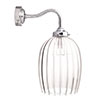 Clifton Fluted Bathroom Wall Light With Blake Arm in Nickel