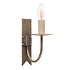 Single Cottage Wall Light in Antiqued Brass