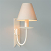 Single Cottage Wall Light in Plain Ivory