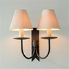 Double Cottage Wall Light in Matt Black