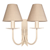 Double Cottage Wall Light in Plain Ivory