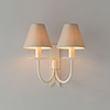 Double Cottage Wall Light in Plain Ivory