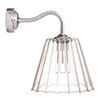 Ashley Fluted Bathroom Wall Light With Byron Arm in Nickel