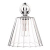 Ashley Fluted Bathroom Wall Light With Byron Arm in Nickel