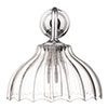 Octavia Fluted Bathroom Wall Light With Byron Arm in Nickel