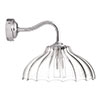 Langley Fluted Bathroom Wall Light With Byron Arm in Nickel