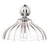 Langley Fluted Bathroom Wall Light With Byron Arm in Nickel