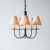 Five Arm Classic Pendant Light in Beeswax