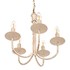 Five Arm Classic Pendant Light in Old Ivory