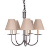 Five Arm Classic Pendant Light in Polished