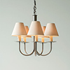 Five Arm Classic Pendant Light in Polished