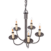 Five Arm Classic Pendant Light in Polished