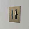 13amp Fused Switch Antiqued Bevelled Plate, Brass Insert