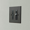 13amp Fused Switch Beeswax Bevelled Plate, Black Insert