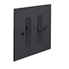 13amp Fused Switch Beeswax Bevelled Plate, Black Insert