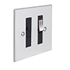 13amp Fused Switch Nickel Bevelled Plate, Steel Insert