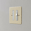 13amp Fused Switch Plain Ivory Hammered Plate White Insert