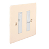 13amp Fused Switch Plain Ivory Hammered Plate White Insert