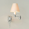 Hanson Wall Light in Nickel with Pull Cord