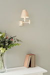 Hanson Wall Light in Plain Ivory