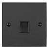 Master Telephone Socket Beeswax Bevelled Plate, Black Insert