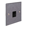 Master Telephone Socket Polished Bevelled Plate, Black Insert