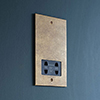 Shaver Socket with Antiqued Brass Bevelled Plate