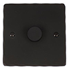 1 Gang Rotary Dimmer Beeswax Hammered Plate