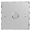 1 Gang Rotary Dimmer Nickel Hammered Plate