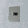 1 Gang Rotary Dimmer Nickel Hammered Plate