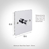 1 Gang Rotary Dimmer Nickel Hammered Plate