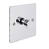 1 Gang Rotary Dimmer Nickel Hammered Plate